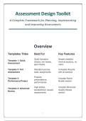 Assessment Design Toolkit&colon; A Complete Framework for Planning&comma; Implementing&comma; Reviewing&comma; and Improving Assessments