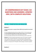 ATI COMPREHENSIVE EXIT EXAM &vert; 443 &NewLine;QUESTIONS AND ANSWERS &vert; UPDATED &NewLine;2026 &vert; WITH COMPLETE SOLUTIONS&period;