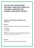 COUC 691 QUIZ&colon; SACRED BONDS &NewLine;SHATTERED&mdash;ADDICTION&rsquo;S IMPACT ON &NewLine;THE FAMILY &vert; QUESTIONS AND&NewLine;ANSWERS &vert; 2026 UPDATE &vert; SCORE A&plus;