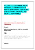 COUC 691 QUIZ&colon; BECOMING WHOLE &NewLine;WITH GOD&mdash;REPAIRING THE SELF &NewLine;THROUGH INDIVIDUAL COUNSELING &vert; &NewLine;QUESTIONS AND ANSWERS &vert; 2026 &NewLine;UPDATE &vert; 100&percnt; CORRECT&period;