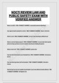 NOCTI REVIEW LAW AND  PUBLIC SAFETY EXAM WITH  VERIFIED ANSWER   