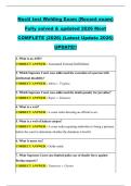 Nocti test Welding Exam &lpar;Recent exam&rpar; &NewLine;Fully solved & updated 2026 Most &NewLine;COMPLETE &lpar;2026&rpar; &lpar;Latest Update 2026&rpar; &NewLine;UPDATE&excl;&excl;