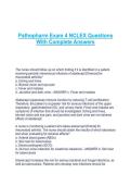 Pathopharm Exam 4 NCLEX Questions With Complete Answers