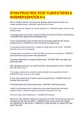 STNA PRACTICE TEST 4 QUESTIONS & ANSWERS&lpar;RATED A&plus;&rpar;