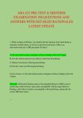 ABA 622 PRE-TEST & MIDTERM &NewLine;EXAMINATION 300 QUESTIONS AND &NewLine;ANSWERS WITH DETAILED RATIONALES &NewLine;LATEST UPDATE 