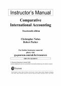 Solution Manual for Comparative International Accounting&comma; 14th Edition by Christopher Nobes&comma; Robert B Parker
