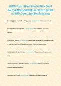 USMLE Step 1 Rapid Review &lpar;New 2026&sol; 2027 Update&rpar; Questions & Answers &lbrace;Grade A&rcub; 100&percnt; Correct &lpar;Verified Solutions&rpar;
