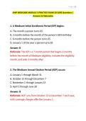 AHIP MEDICARE MODULE 5 PRACTICE EXAM 50 SURE Questions &vert; Answers & Rationales