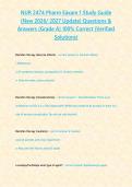 NUR 2474 Pharm Exam 1 Study Guide  &lpar;New 2026&sol; 2027 Update&rpar; Questions & Answers &lbrace;Grade A&rcub; 100&percnt; Correct &lpar;Verified Solutions&rpar;&NewLine;&NewLine;