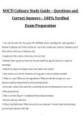 NOCTI Culinary Study Guide &ndash; Questions and Correct Answers for 2027&sol;2028 Exam Preparation