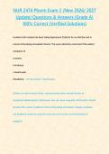 NUR 2474 Pharm Exam 2 &lpar;New 2026&sol; 2027 Update&rpar; Questions & Answers &lbrace;Grade A&rcub; 100&percnt; Correct &lpar;Verified Solutions&rpar;&NewLine;&NewLine;
