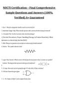 NOCTI Certification &ndash; Final Comprehensive Sample Questions and Verified Answers for 2027&sol;2028 Exam Preparation