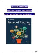 Solution Manual For Personal Finance 14th Edition&comma; by E&period; Thomas Garman&period; Latest 2025