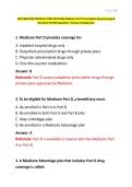 AHIP MEDICARE MODULE 4 PRACTICE EXAM Medicare Part D Prescription Drug Coverage & Key Rules 50 SURE Questions Answers & Rationales&period;&period;&period;&period;&period;pdf&NewLine;&NewLine;