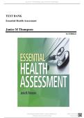 Test Bank - Essential Health Assessment&comma; 1st edition &lpar;Thompson&comma; 2018&rpar;&comma; Chapter 1-24 &vert; All Chapters