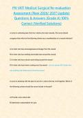 PN VATI Medical Surgical Re-evaluation Assessment &lpar;New 2026&sol; 2027 Update&rpar; Questions & Answers &lbrace;Grade A&rcub; 100&percnt; Correct &lpar;Verified Solutions&rpar;&NewLine;&NewLine;