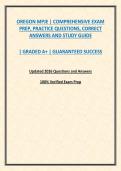 OREGON MPJE &vert; COMPREHENSIVE EXAM PREP&comma; PRACTICE QUESTIONS&comma; CORRECT ANSWERS AND STUDY GUIDE