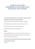 GEORGIA DENTISTRY&NewLine;JURISPRUDENCE EXAM PRACTICE&NewLine;QUESTIONS AND ANSWERS