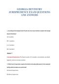 GEORGIA DENTISTRY&NewLine;JURISPRUDENCE EXAM QUESTIONS&NewLine;AND ANSWERS