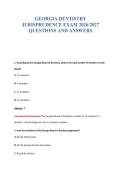 GEORGIA DENTISTRY&NewLine;JURISPRUDENCE EXAM 2026&sol;2027&NewLine;QUESTIONS AND ANSWERS