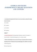 GEORGIA DENTISTRY&NewLine;JURISPRUDENCE 2026&sol;2027 QUESTIONS&NewLine;AND ANSWERS