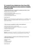 NC Assisted Living Administrator State Exam 2026&colon; &NewLine;100 Practice Questions & Correct Answers &vert; Complete &NewLine;Exam Prep Guide