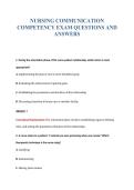 NURSING COMMUNICATION&NewLine;COMPETENCY EXAM QUESTIONS AND&NewLine;ANSWERS