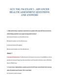 GCU NSG 316 EXAM 2 - ADVANCED&NewLine;HEALTH ASSESSMENT QUESTIONS&NewLine;AND ANSWERS