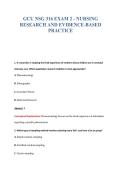 GCU NSG 316 EXAM 2 - NURSING&NewLine;RESEARCH AND EVIDENCE-BASED&NewLine;PRACTICE