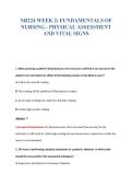 NR224 WEEK 2&colon; FUNDAMENTALS OF&NewLine;NURSING - PHYSICAL ASSESSMENT&NewLine;AND VITAL SIGNS