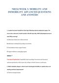 NR224 WEEK 3&colon; MOBILITY AND&NewLine;IMMOBILITY ADVANCED QUESTIONS&NewLine;AND ANSWERS