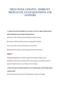 NR224 WEEK 4 EDAPTS - MOBILITY&NewLine;HIGH-LEVEL EXAM QUESTIONS AND&NewLine;ANSWERS
