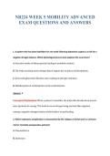 NR224 WEEK 5 MOBILITY ADVANCED&NewLine;EXAM QUESTIONS AND ANSWERS