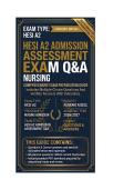 HESI A2  Admission Assessment Exam Questions And Answers &vert; 2026&sol;2027