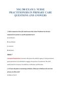 NSG 300 EXAM BUNDLE QUESTIONS WITH VERIFIED ANSWERS