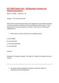 ACT 2026 Practice Test &ndash; 100 Questions&comma; Answers and &NewLine;Detailed Explanations