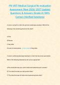 PN VATI Medical Surgical Re-evaluation Assessment &lpar;New 2026&sol; 2027 Update&rpar; Questions & Answers &lbrace;Grade A&rcub; 100&percnt; Correct &lpar;Verified Solutions&rpar;&NewLine;&NewLine;
