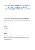 NSG 300 EXAM BUNDLE QUESTIONS WITH VERIFIED ANSWERS