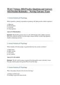 TEAS 7 Science 2026 Practice Questions and Answers &NewLine;with Detailed Rationales &ndash; Nursing Entrance Exam