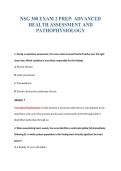 NSG 300 HEALTH ASSESSMENT EXAM 2&NewLine;ADVANCED PRACTICE QUESTIONS&NewLine;WITH VERIFIED ANSWERS