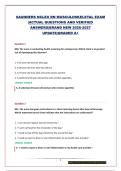 SAUNDERS NCLEX RN MUSCULOSKELETAL EXAM &vert;ACTUAL QUESTIONS AND VERIFIED ANSWERS&vert;BRAND NEW 2026-2027 UPDATE&vert;GRADED A&plus;