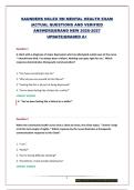 SAUNDERS NCLEX RN MENTAL HEALTH EXAM &vert;ACTUAL QUESTIONS AND VERIFIED ANSWERS&vert;BRAND NEW 2026-2027 UPDATE&vert;GRADED A&plus;