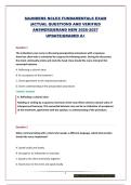 SAUNDERS NCLEX FUNDAMENTALS EXAM &vert;ACTUAL QUESTIONS AND VERIFIED ANSWERS&vert;BRAND NEW 2026-2027 UPDATE&vert;GRADED A&plus;