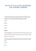 NCCCO EXAM BUNDLE QUESTIONS WITH VERIFIED ANSWERS
