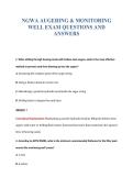 NGWA AUGERING & MONITORING&NewLine;WELL EXAM QUESTIONS AND&NewLine;ANSWERS