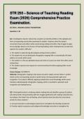 STR 293 &ndash; Science of Teaching Reading Exam &lpar;2026&rpar; Comprehensive Practice Examination and Study Guide