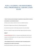 NGWA AUGERING & MONITORING&NewLine;WELL CERTIFICATION EXAM&NewLine;QUESTIONS AND ANSWERS