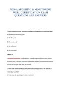 NGWA AUGERING & MONITORING&NewLine;WELL EXAM 2026&sol;2027 QUESTIONS AND&NewLine;ANSWERS