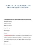 NGWA ADVANCED GROUNDWATER&NewLine;PROFESSIONAL EXAM 2026&sol;2027
