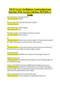 NICET Level 1 In Highway Construction Exam &NewLine;Questions With Accurate Solutions 20252026 A&plus; &NewLine;Grade 